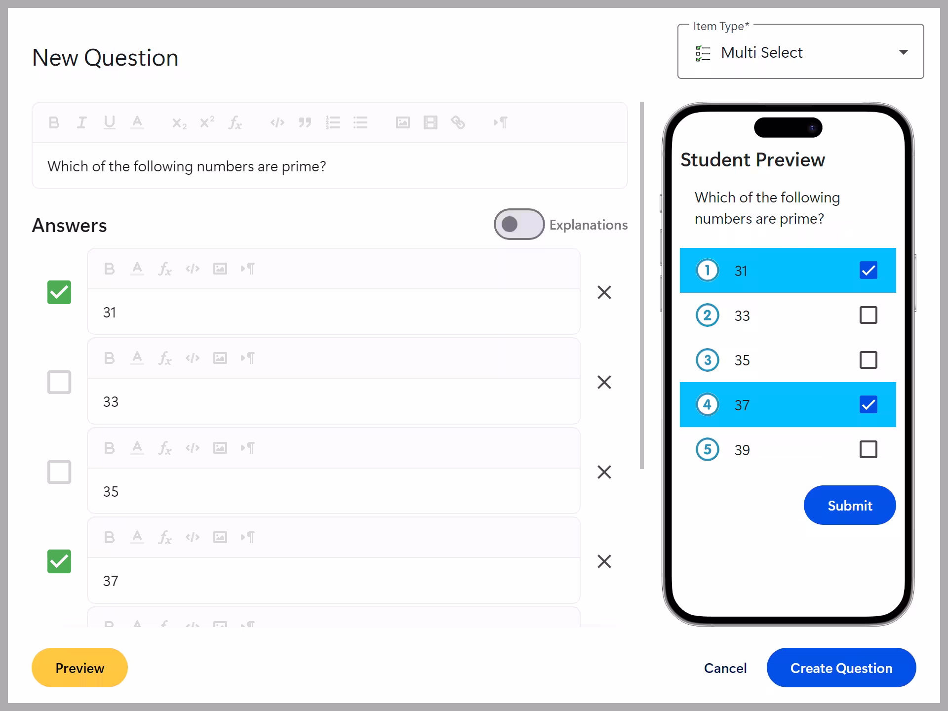 Multi Select screenshot