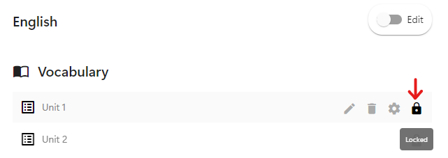 Unlock Lesson button